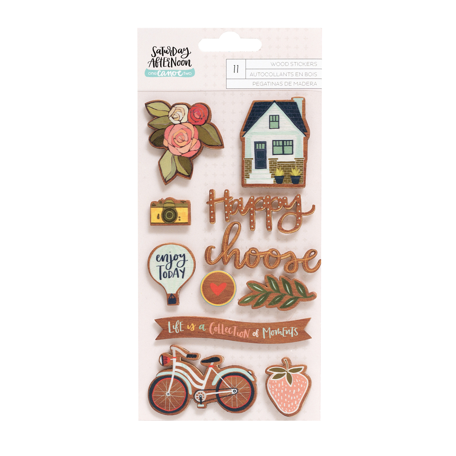 Stickers American Crafts 1Canoe2 Saturday Afternoon Wood Stickers